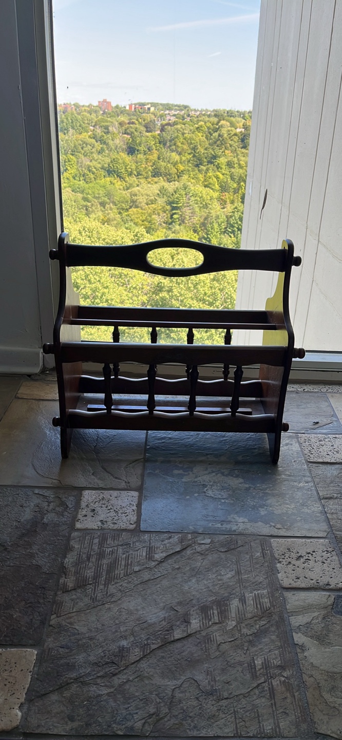 Vintage Wooden Magazine Rack - photo 3