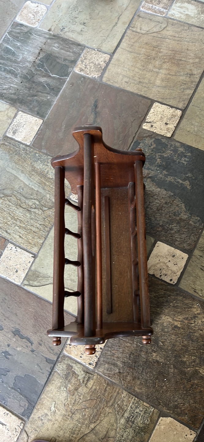 Vintage Wooden Magazine Rack