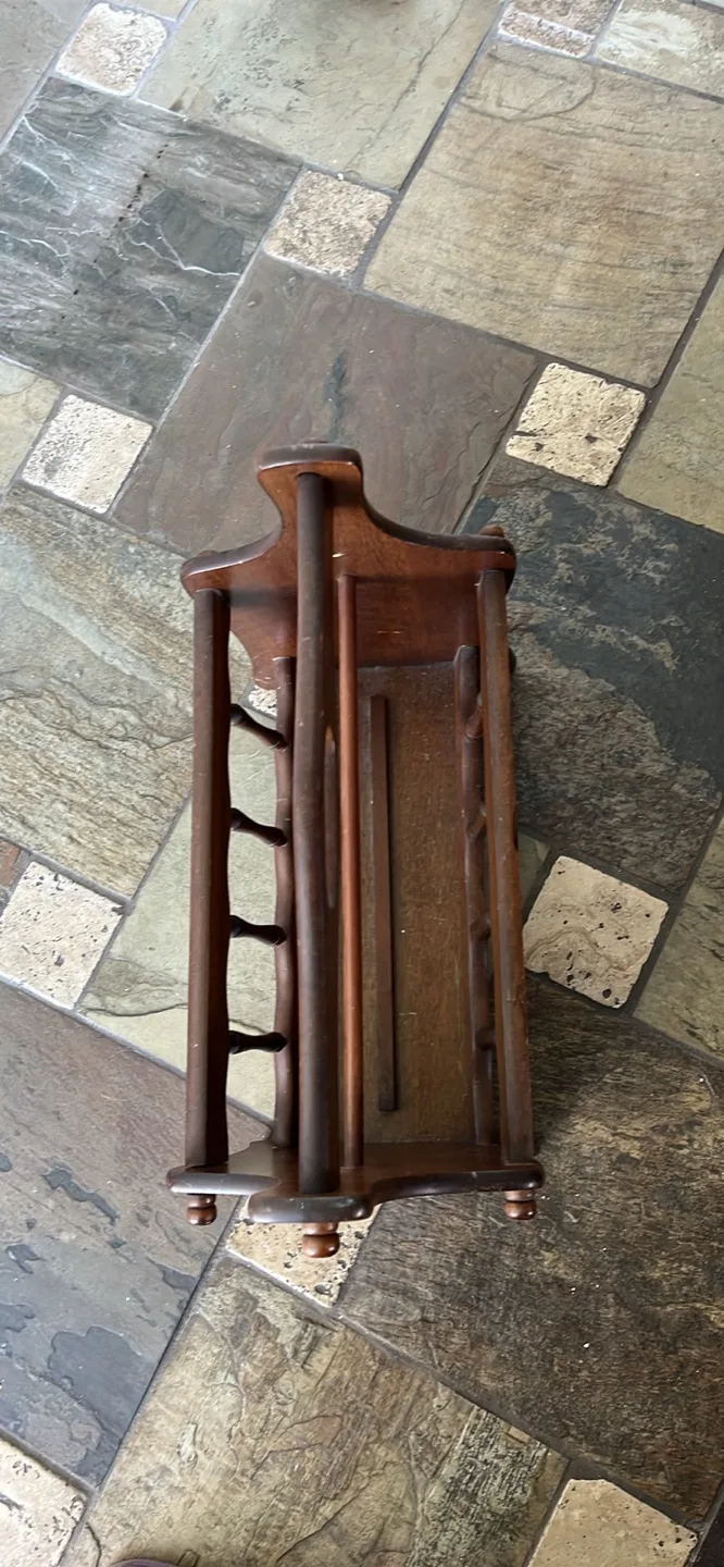 Vintage Wooden Magazine Rack thumbnail