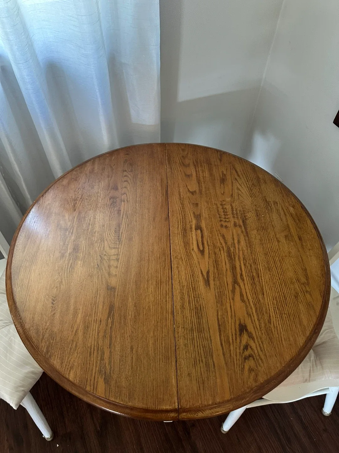 Round Wooden Dining Table with Two Chairs and Cushions image indicator(6)