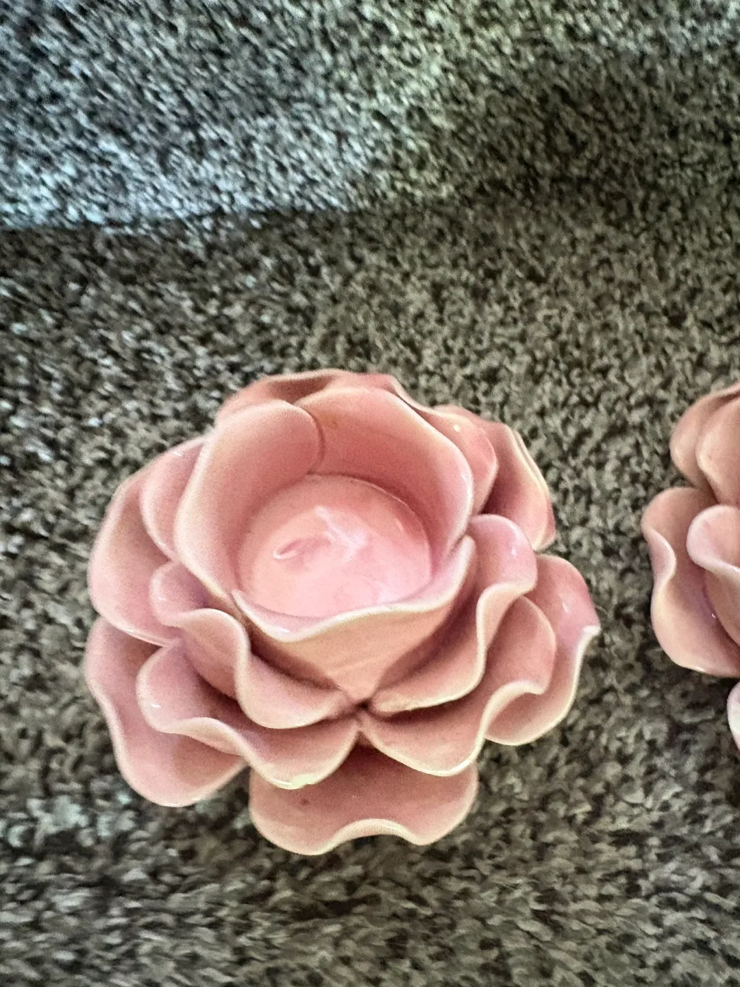 Pink Rose Ceramic Candle Holders image indicator(3)