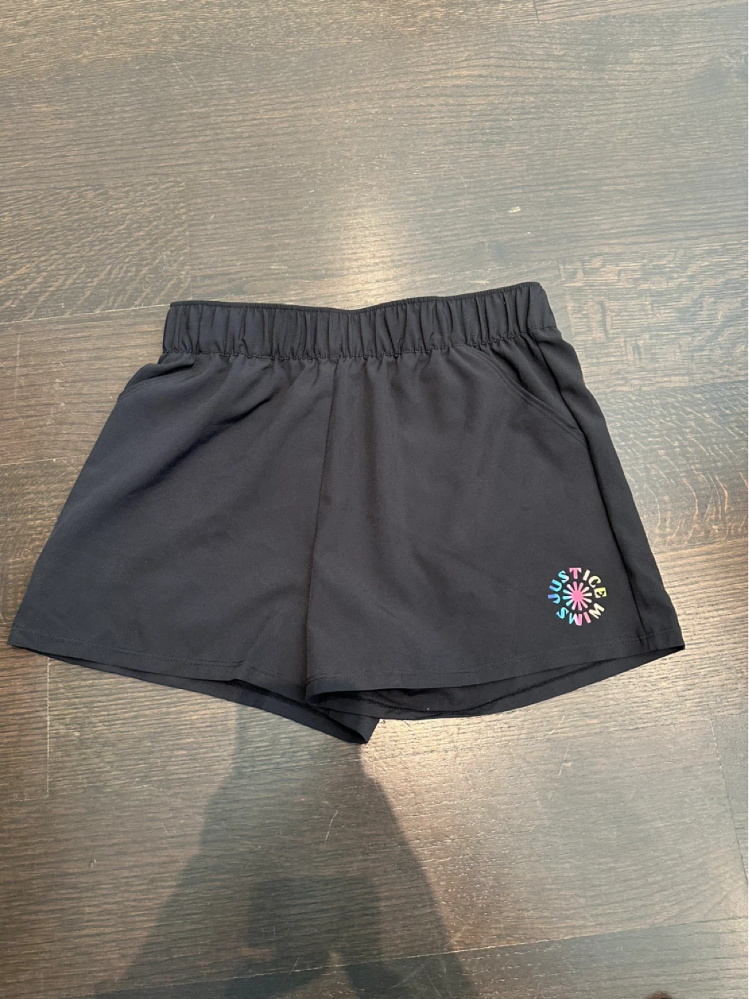 Justice Swim Shorts - Black, L/G (12/14)