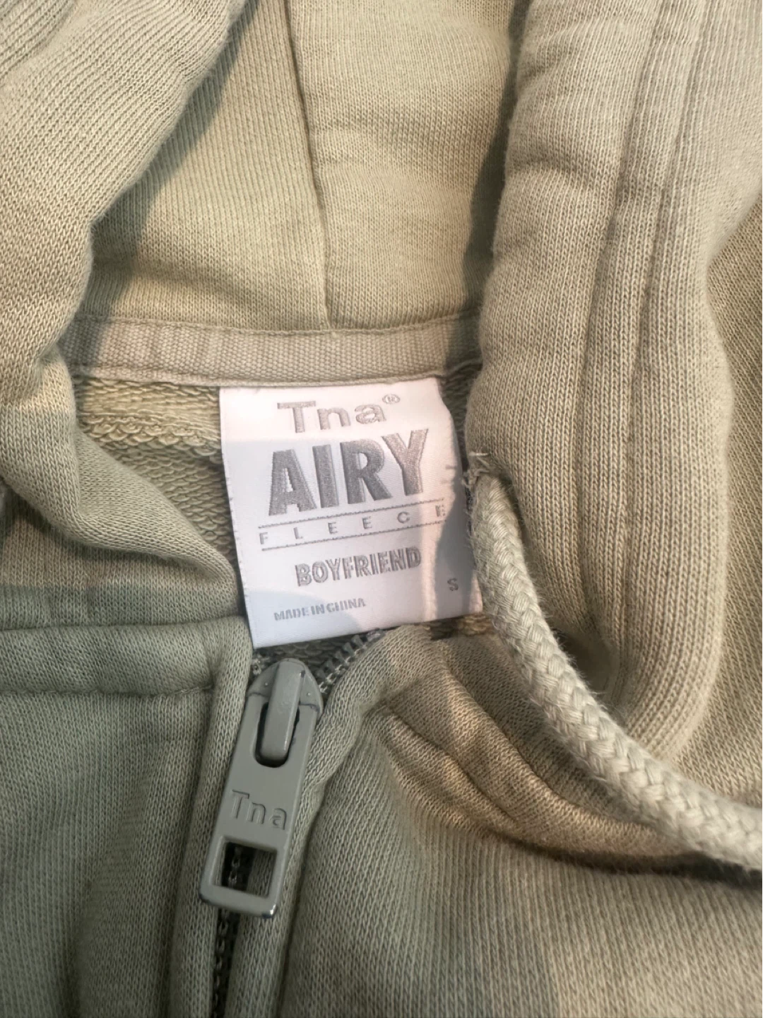 TNA Airy Fleece Boyfriend Zip Hoodie - Small - photo 2