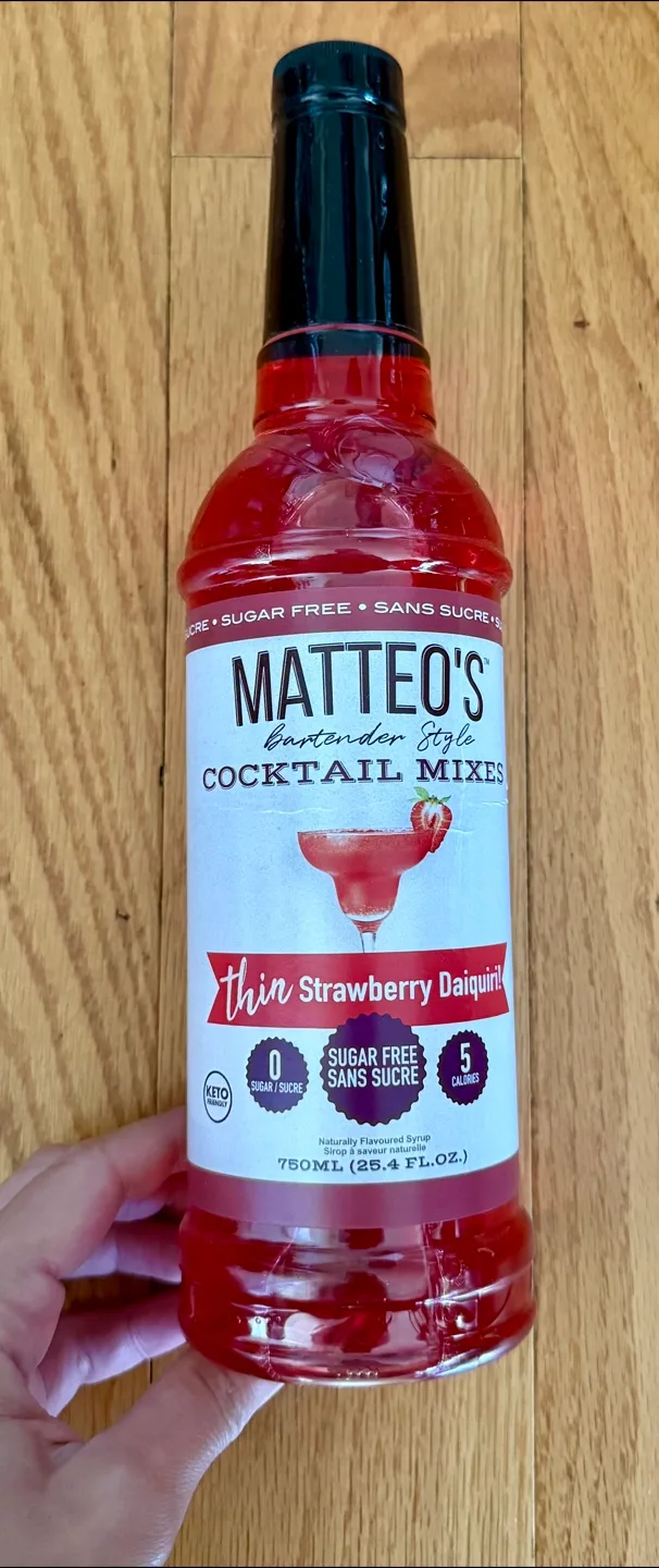 Matteo's Sugar Free Strawberry Daiquiri Cocktail Mixer image indicator(2)