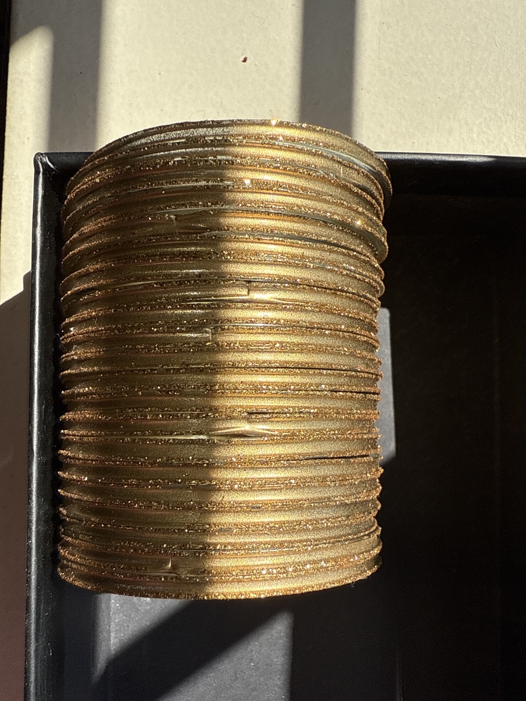 Golden Glass Bangle Set of 21 - photo 3