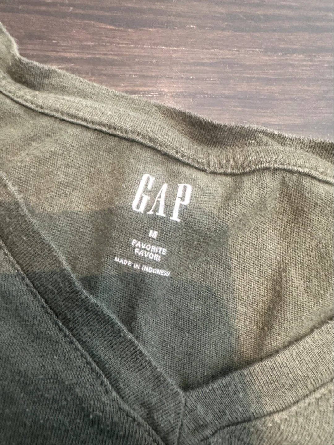 GAP Olive Green T-Shirt - Size M - photo 2