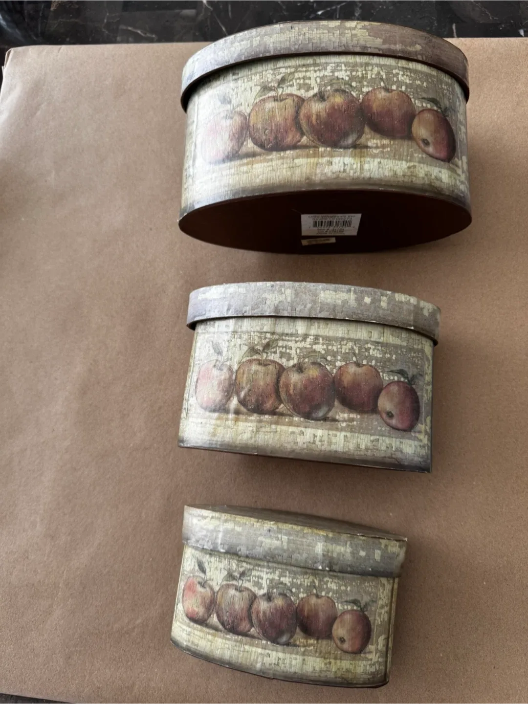 Decorative Apple Nesting Boxes - Set of 3 image indicator(3)