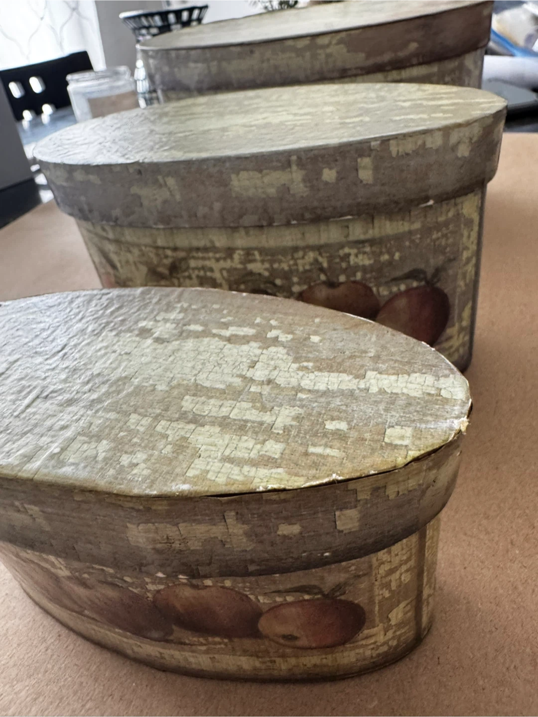 Decorative Apple Nesting Boxes - Set of 3