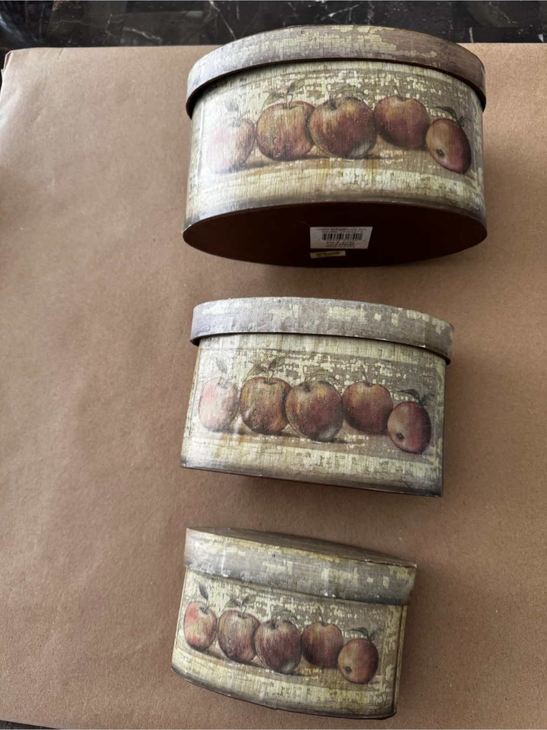 Decorative Apple Nesting Boxes - Set of 3 - photo 4