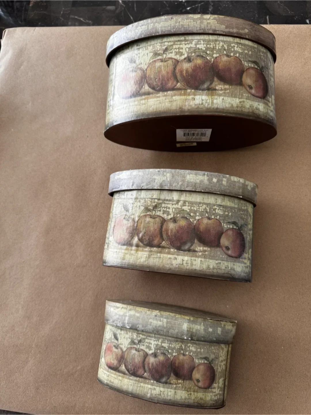 Decorative Apple Nesting Boxes - Set of 3 image indicator(4)