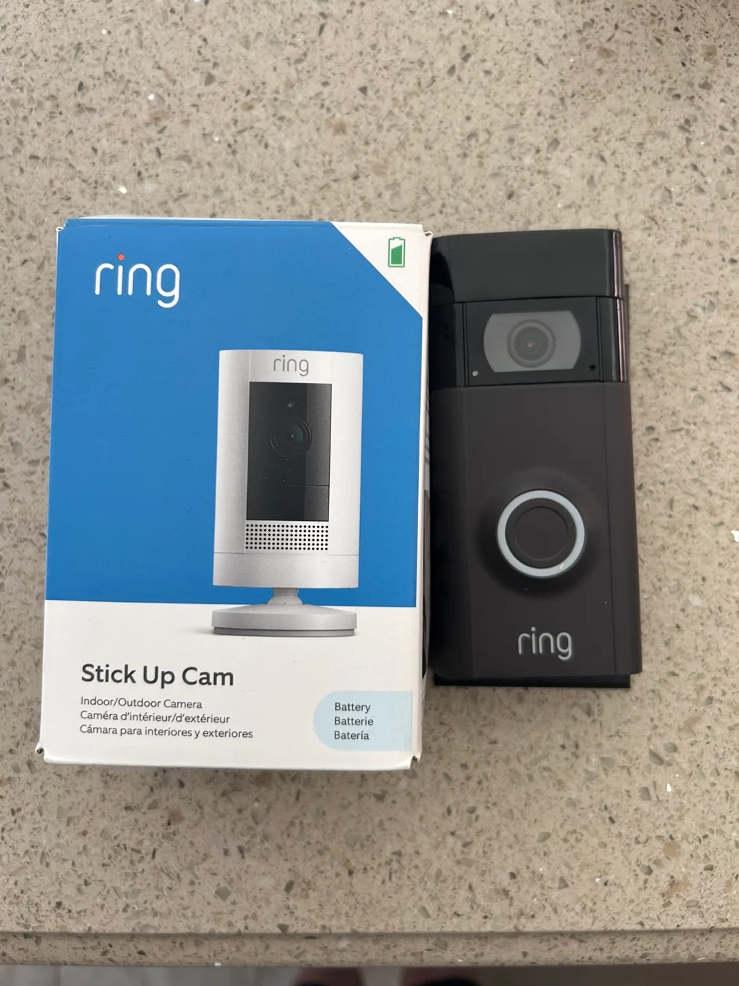 Ring Stick Up Cam Indoor/Outdoor Camera and Ring Doorbell thumbnail