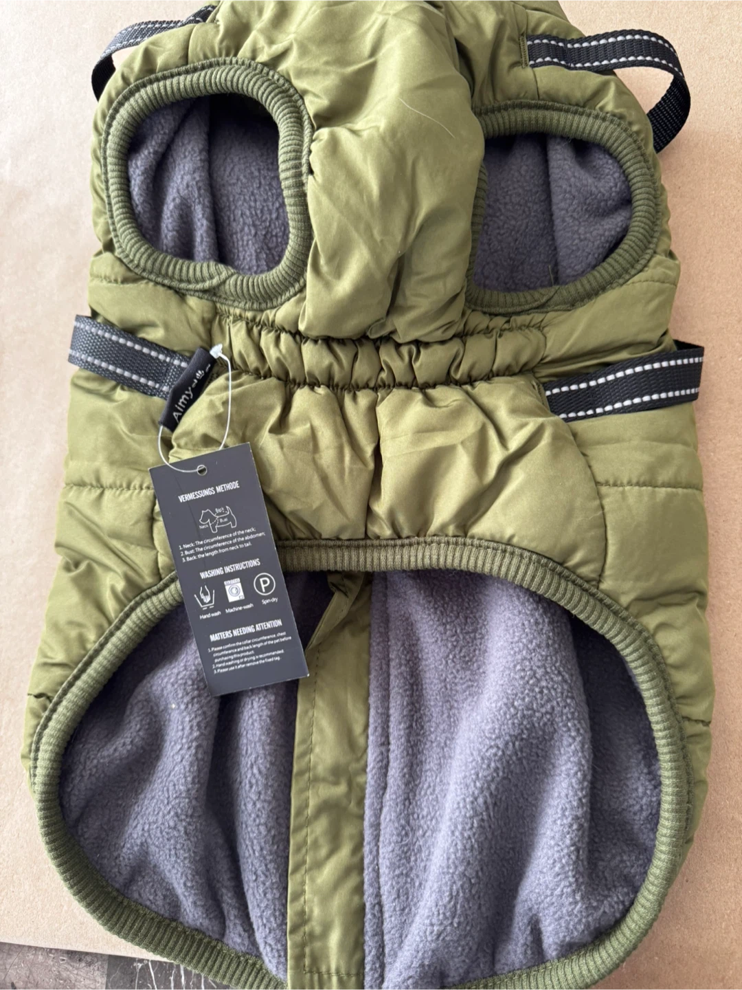 Almydog Outdoor Explorer Dog Puffer Jacket - Olive Green