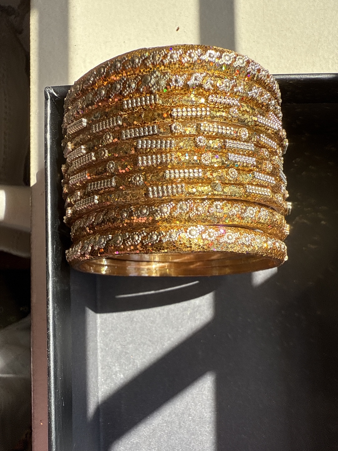 Golden Glass Bangle Set - photo 2