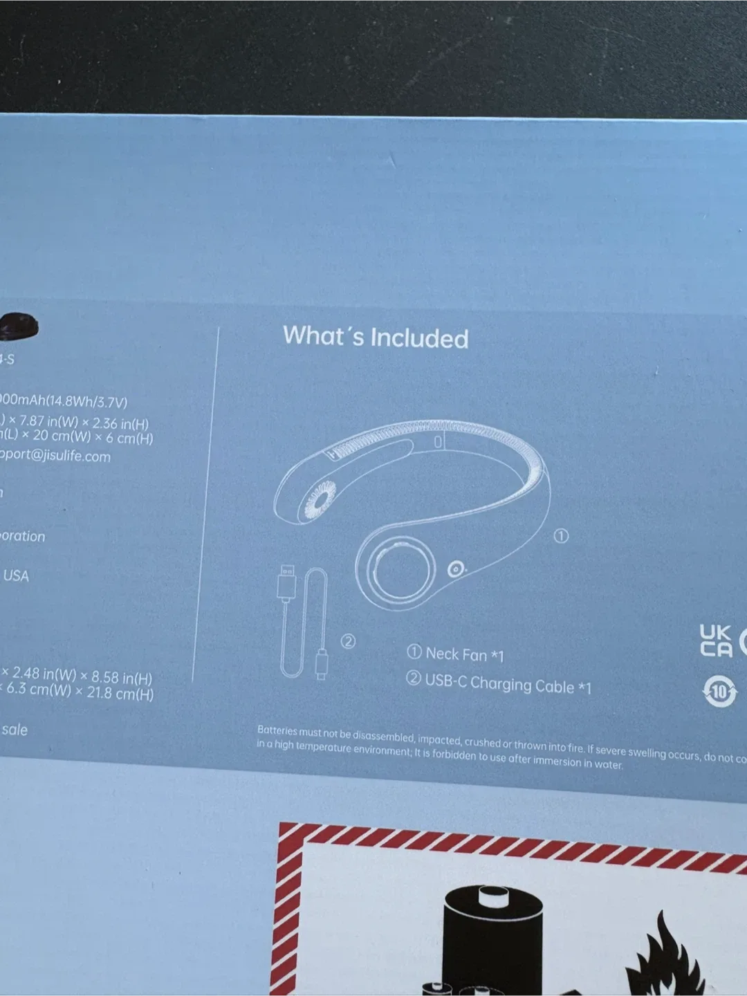 Jisulife FA14-S Rechargeable Neck Fan image indicator(3)