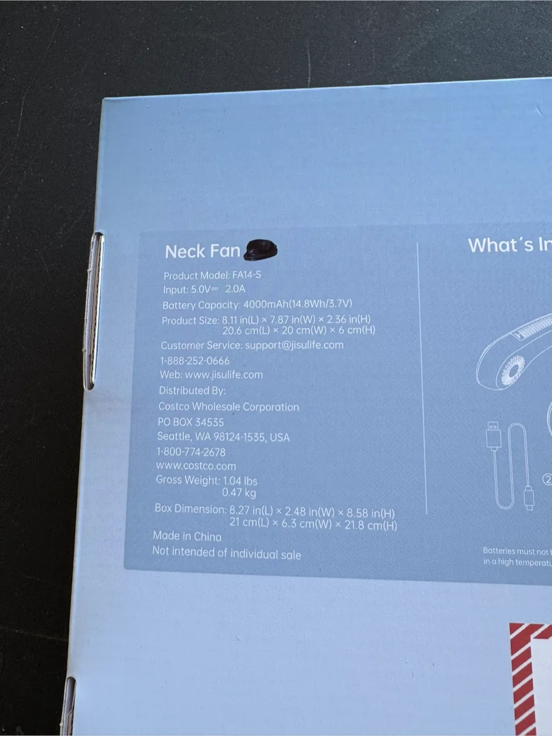 Jisulife FA14-S Rechargeable Neck Fan image indicator(2)