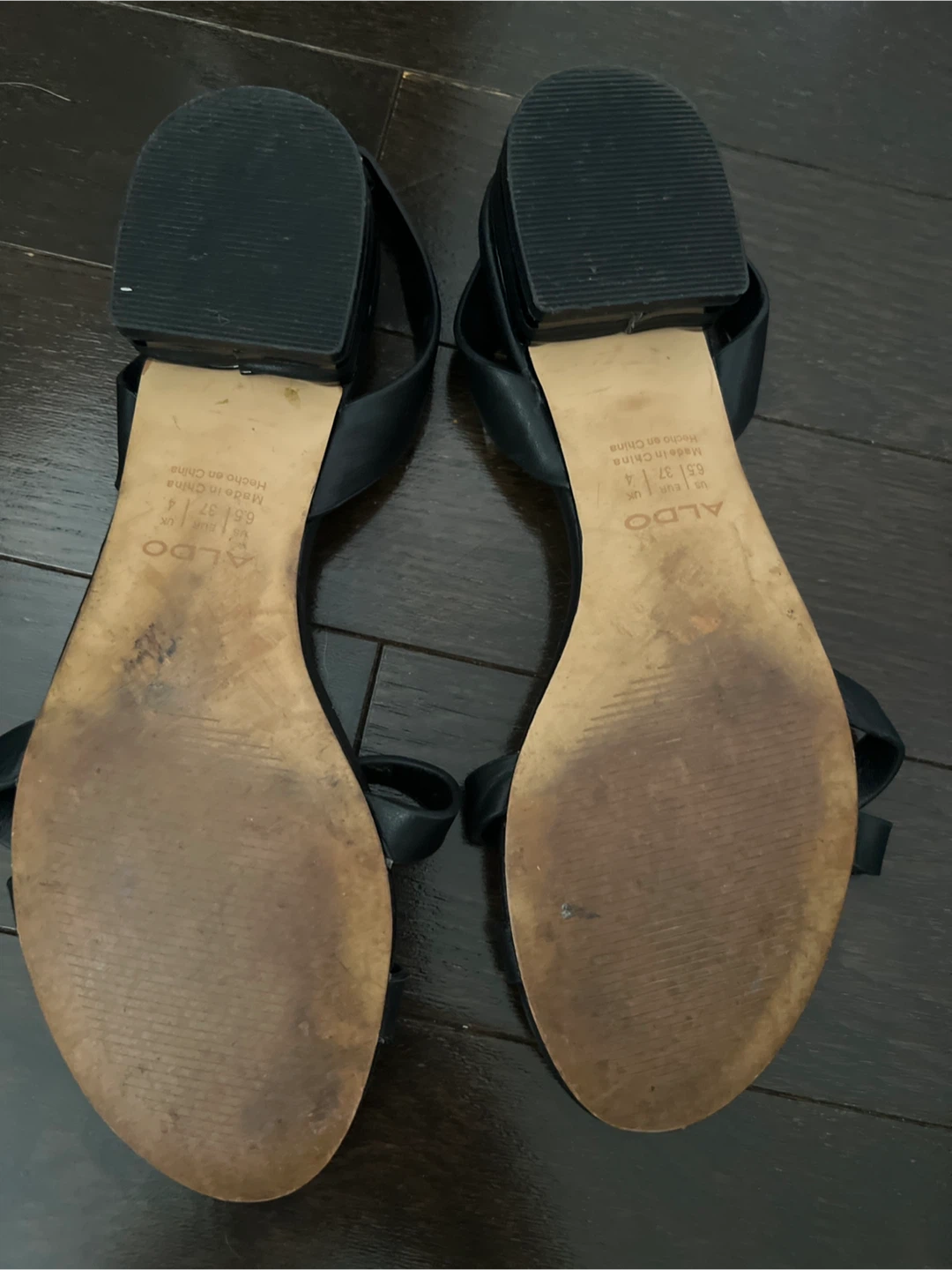 ALDO Black Sandals Size 6.5 - photo 2