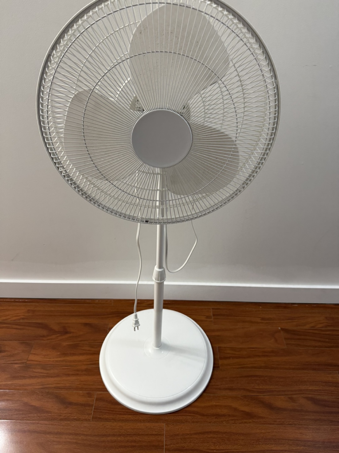 White standing fan