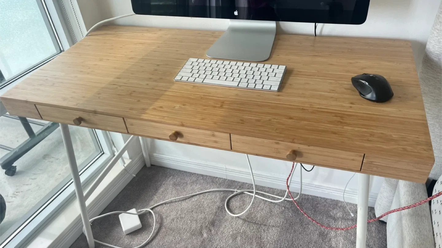 IKEA LILLÅSEN Bamboo Desk image indicator(3)