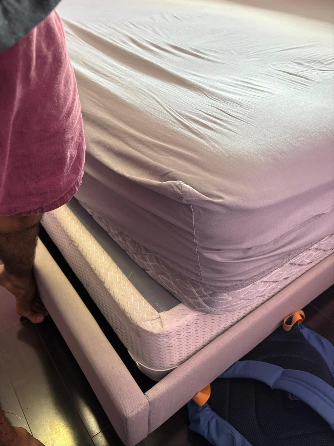 King bed with mattress and 2 box springs with headboard - photo 4