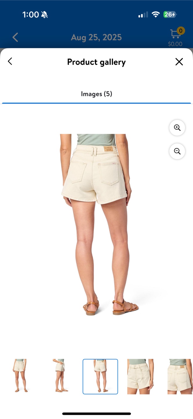 Levi's Signature Belted High Rise Shorts - Size 2 - photo 5