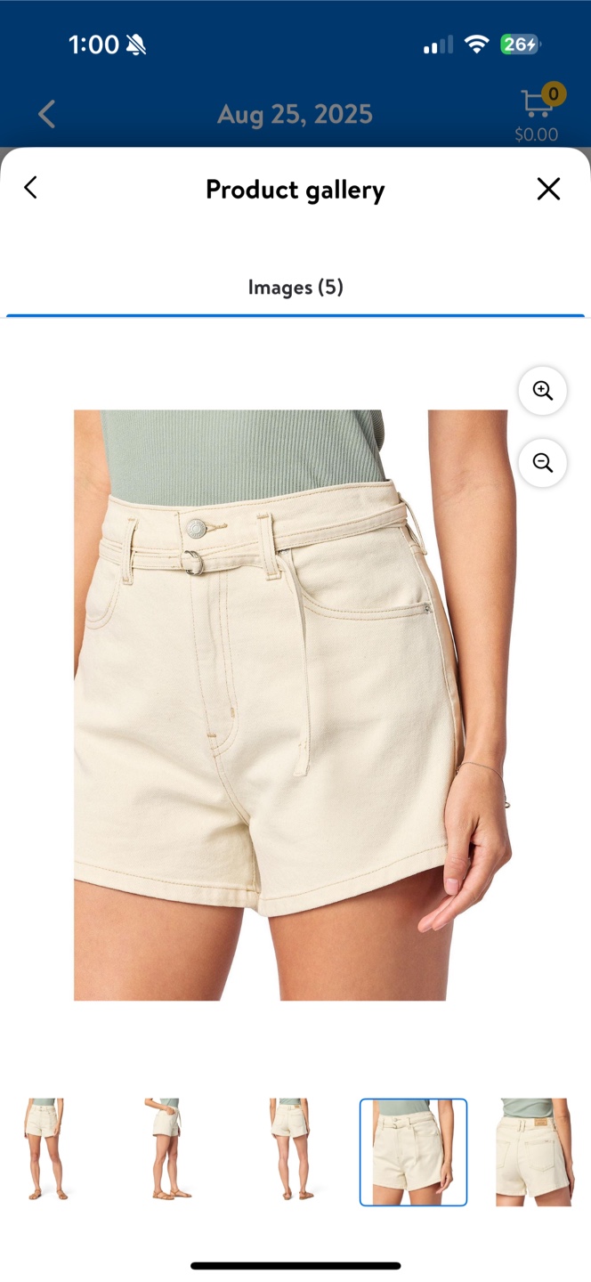 Levi's Signature Belted High Rise Shorts - Size 2