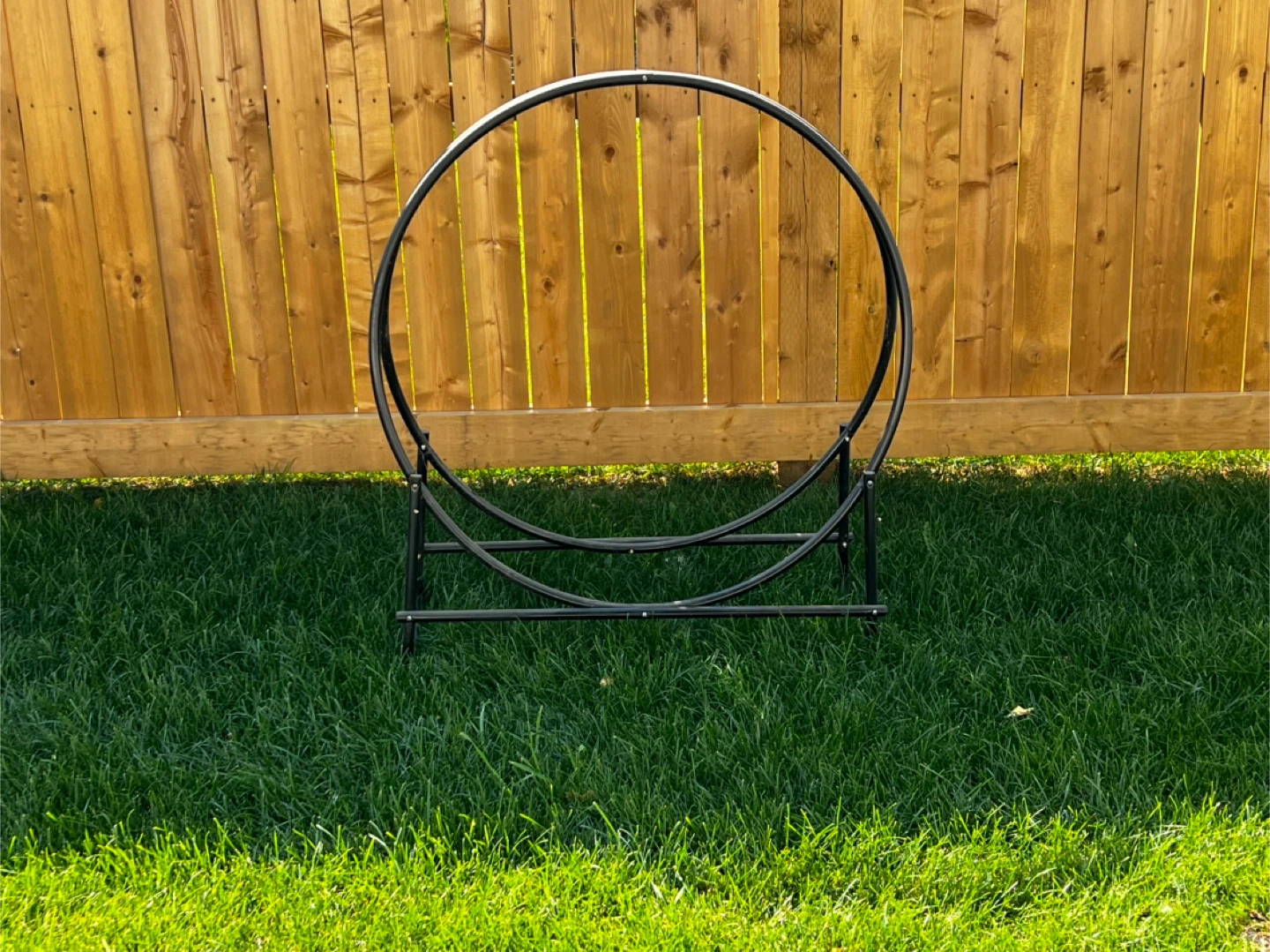 Metal Circle Firewood Storage Stand