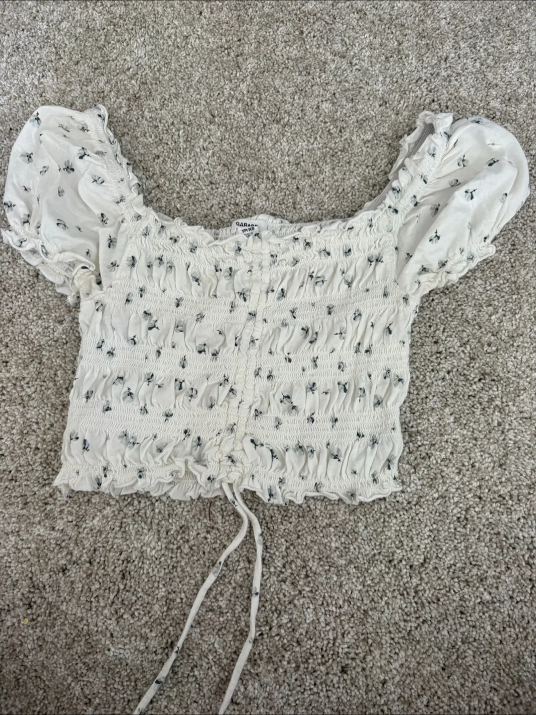 Garage Floral Smocked Top - Size XS thumbnail