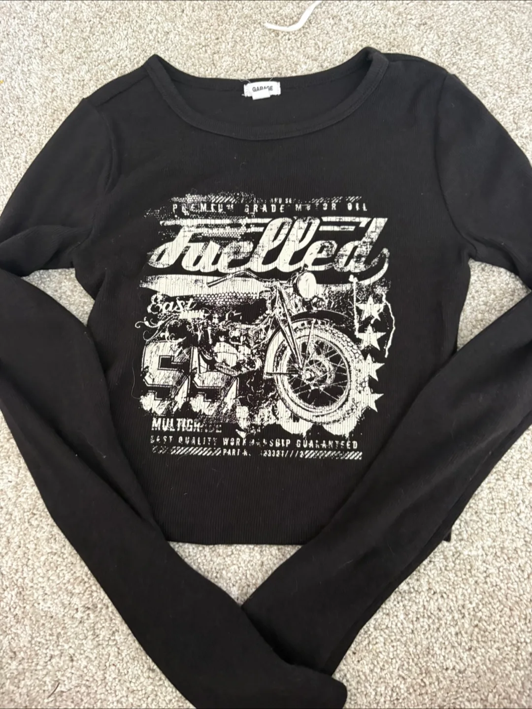 Garage Black Long Sleeve Top XS thumbnail