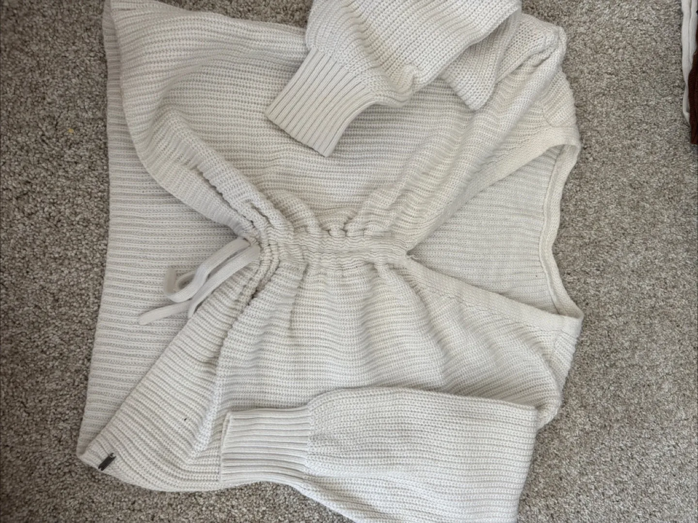 Hollister White Sweater - Size XS thumbnail