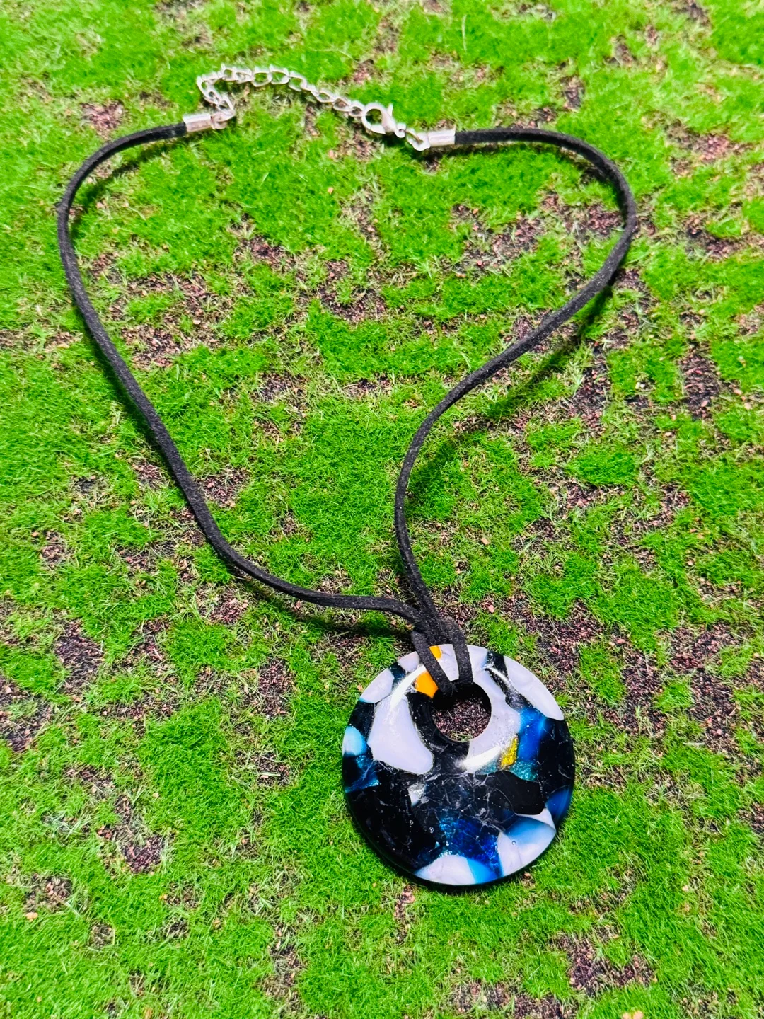 Handmade Donut Pendant Necklace thumbnail