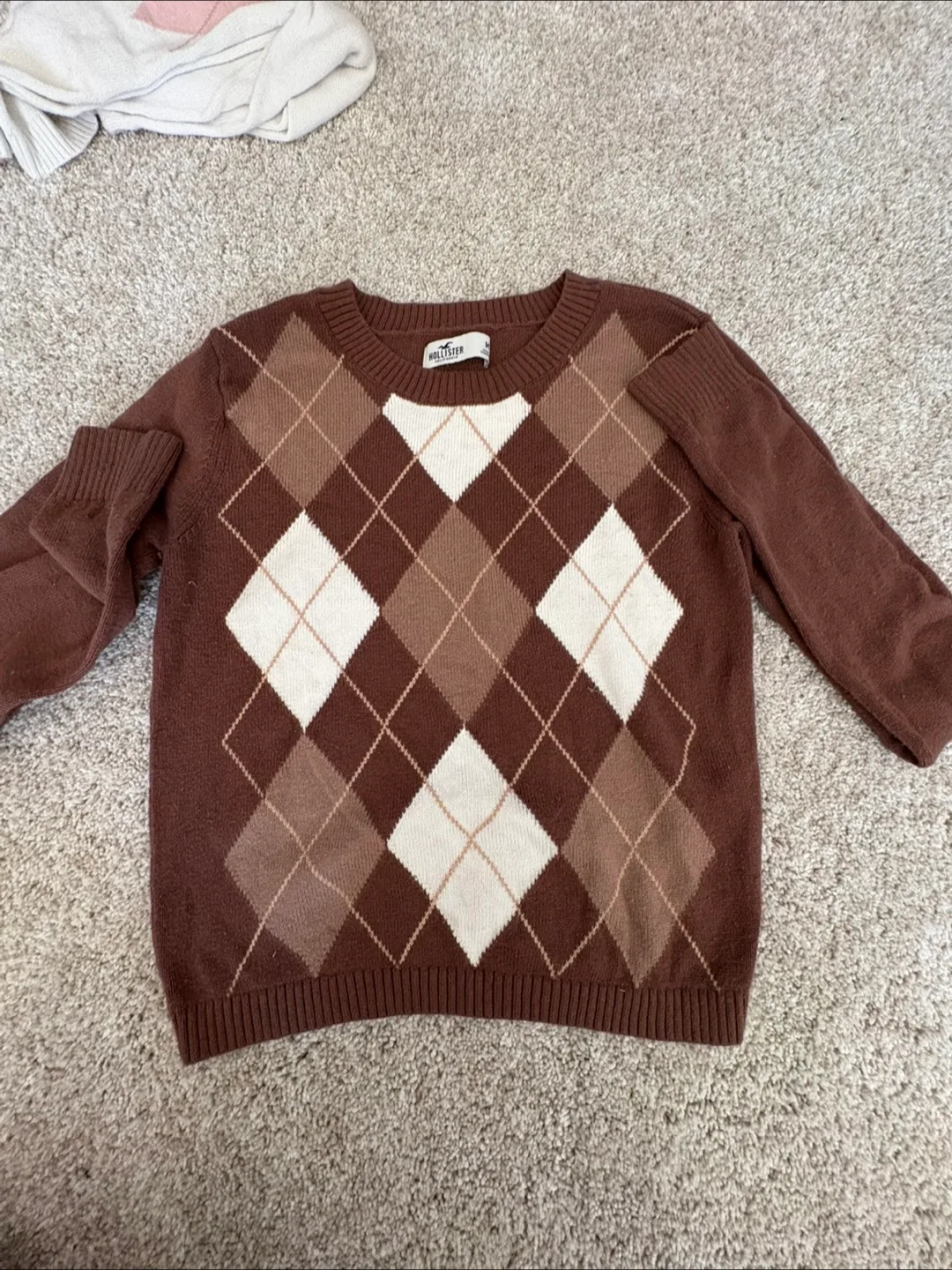 Hollister Argyle Sweater - Size M thumbnail