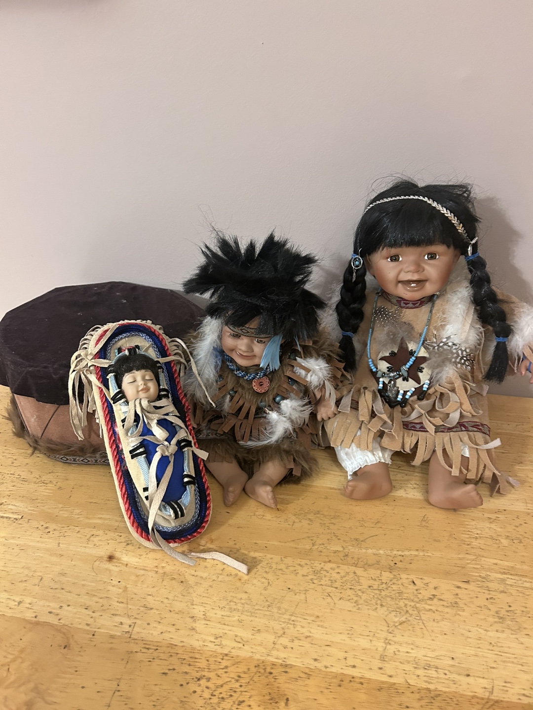 Native American Style Dolls (Set of 3)