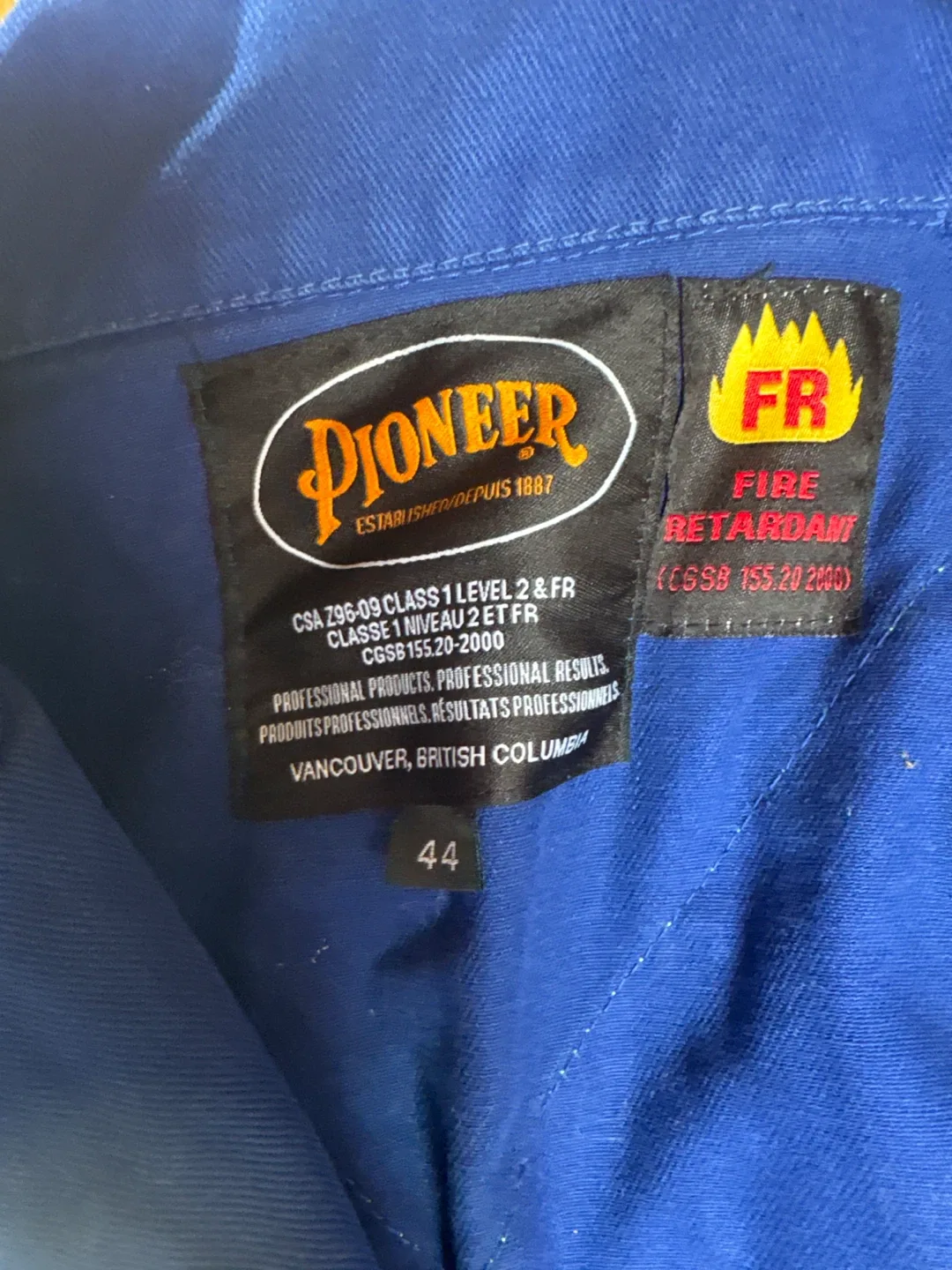 Pioneer FR Coverall Size 44 thumbnail