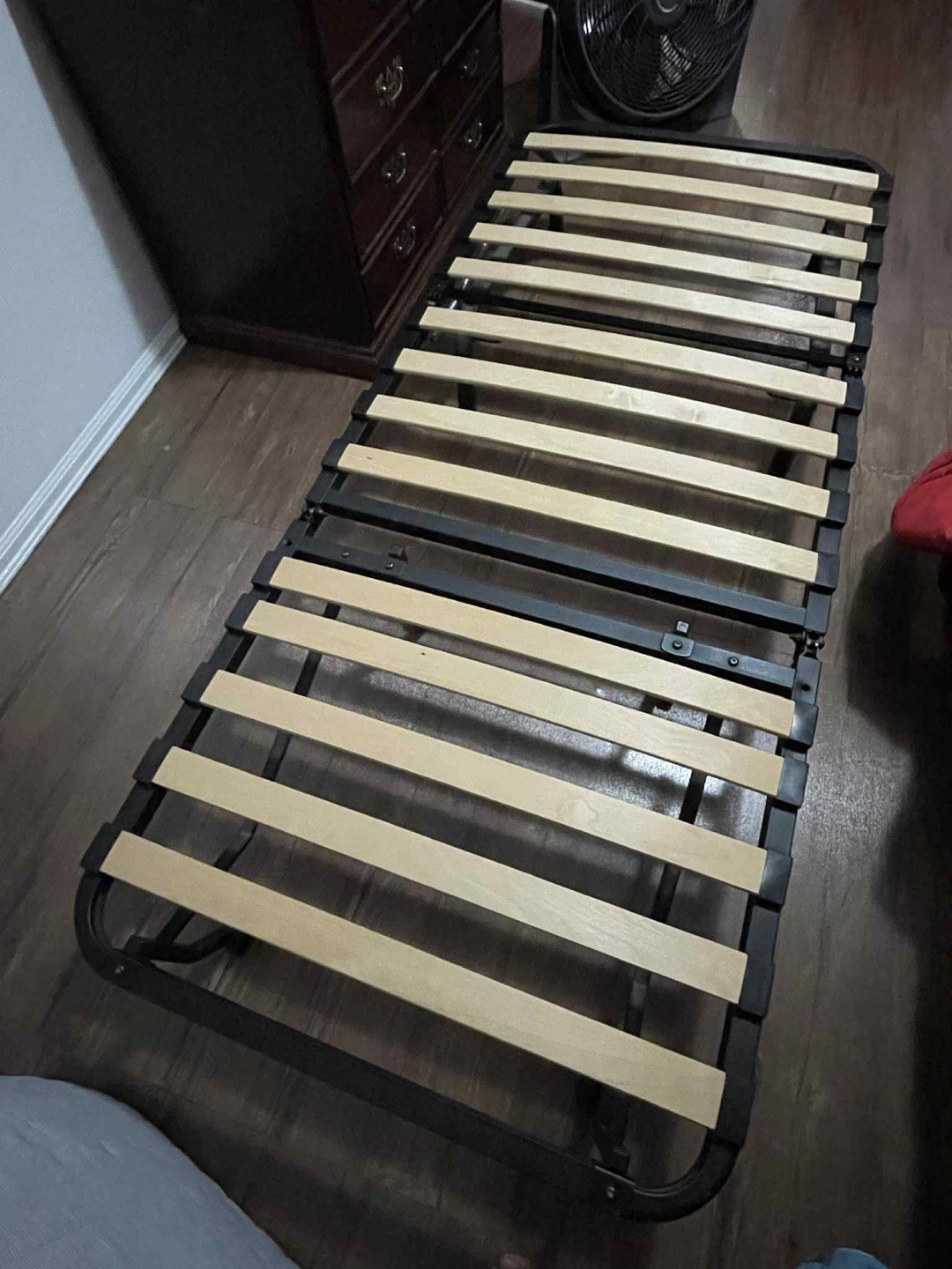 Folding Bed Frame with Red Cushion - photo 3
