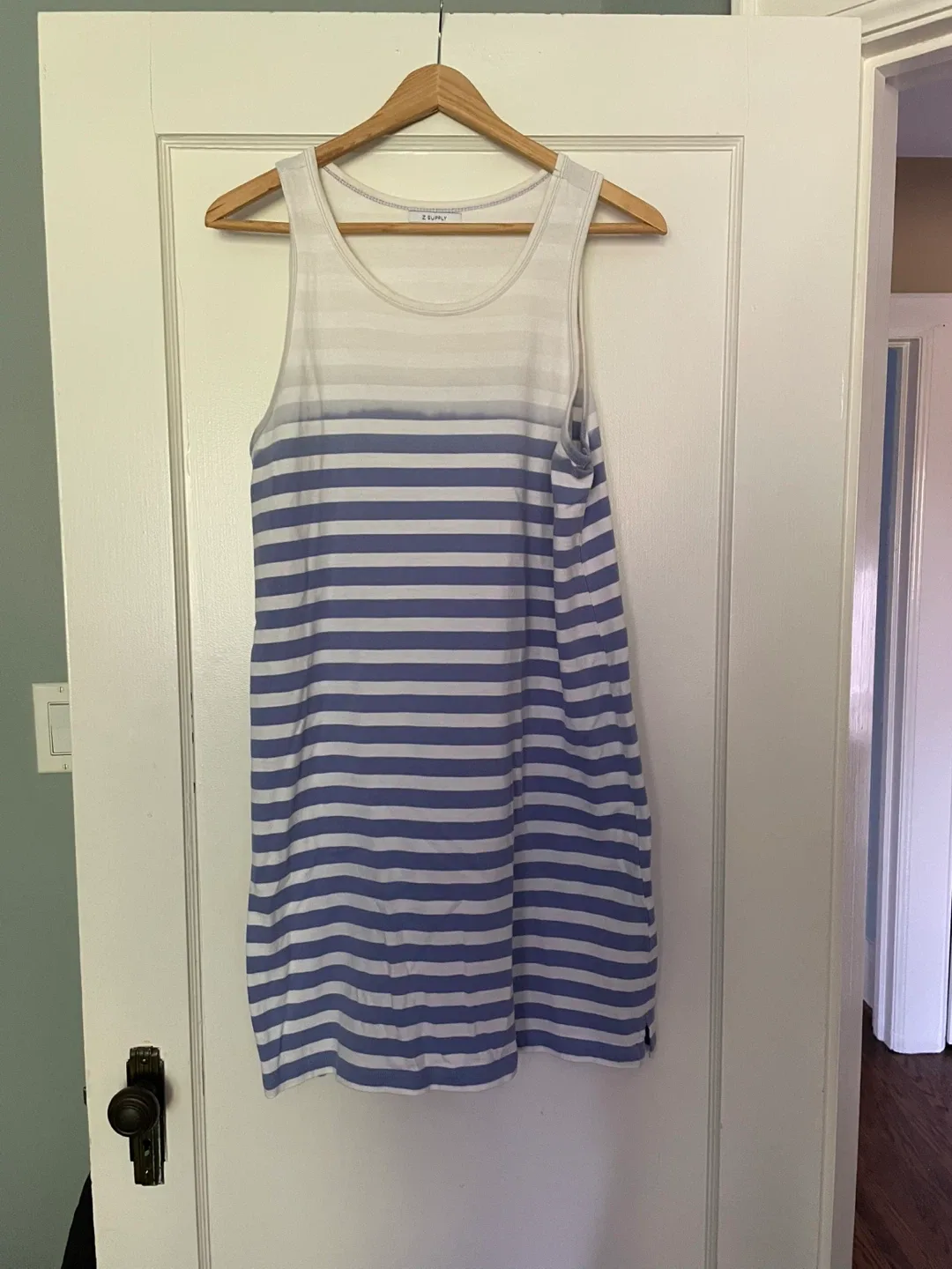 A Supply Classic White Striped Tank Dress thumbnail