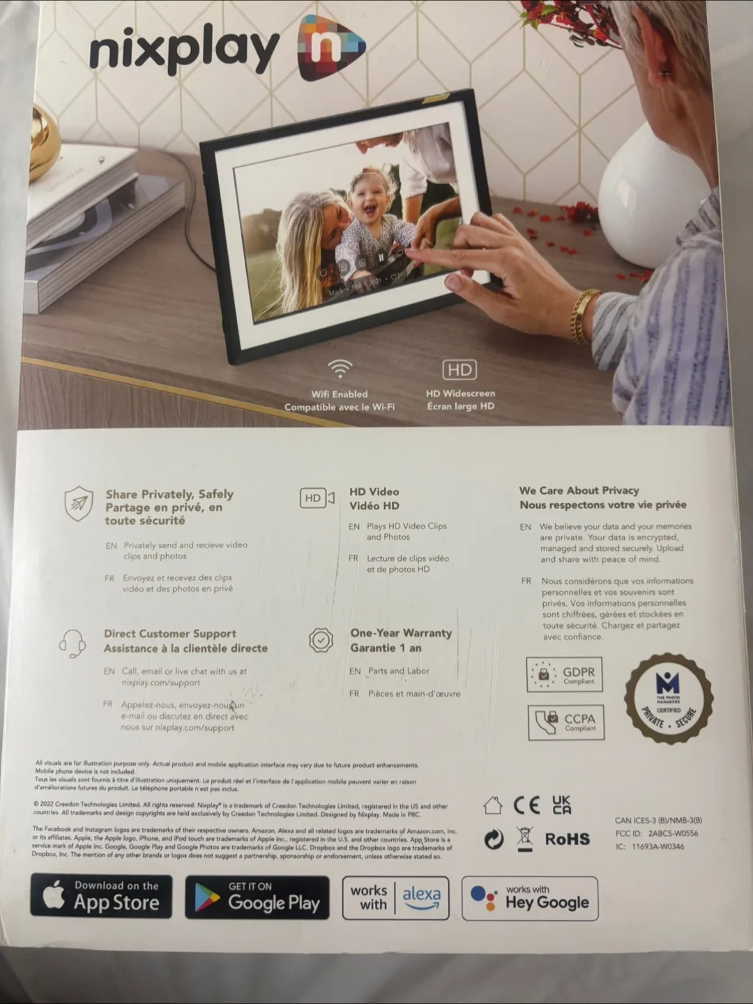 Nixplay 10.1" Touch Screen Smart Photo Frame image indicator(3)