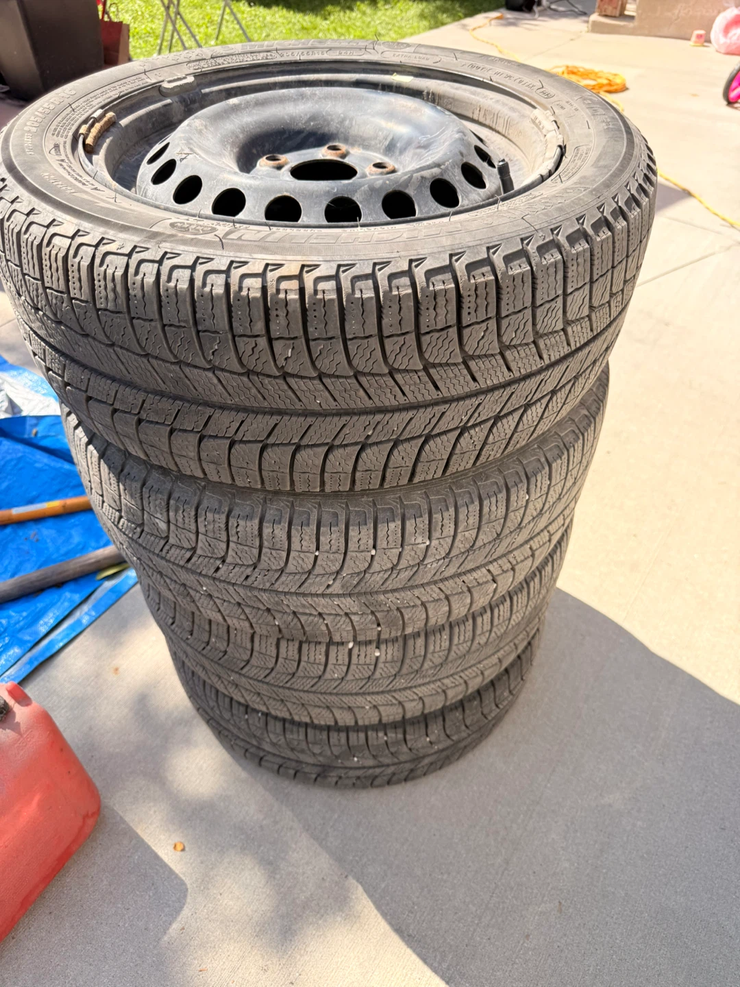 Michelin X-ICE SNOW 205/55R16 Winter Tires w/ Steel Rims