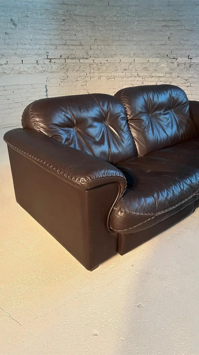 Brown Leather Sofa image indicator(3)