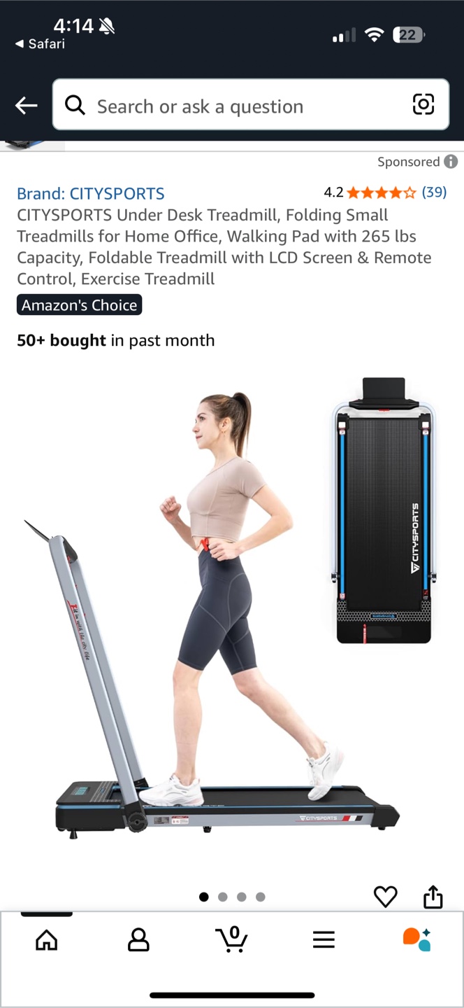 CITYSPORTS Under Desk Treadmill - Folding - photo 5