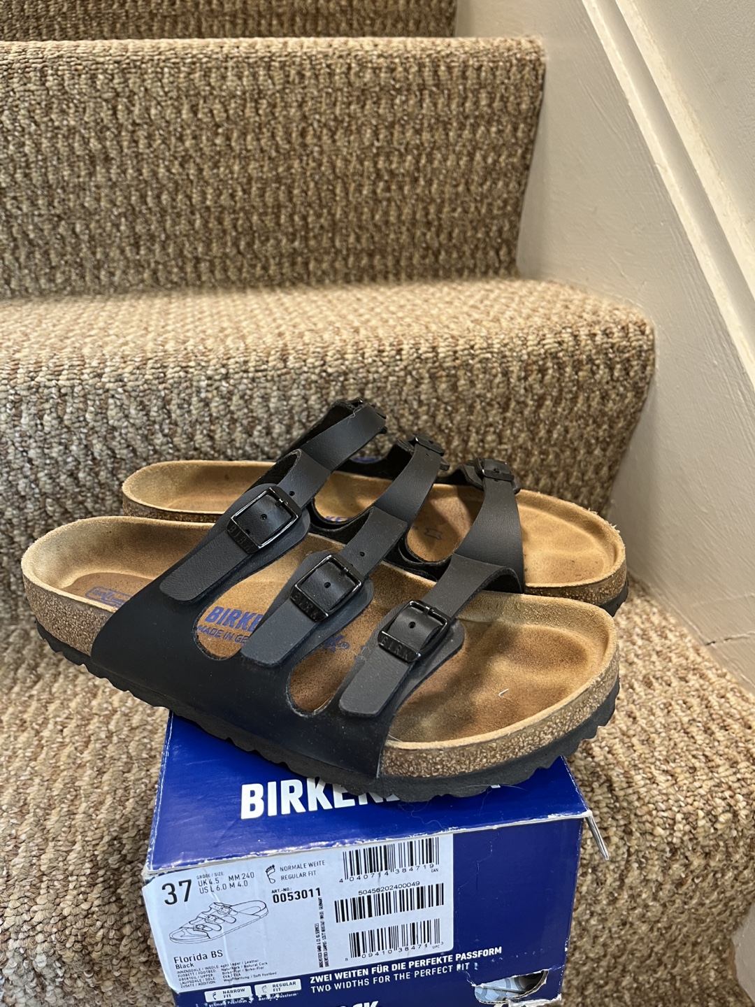 Birkenstock Florida BS Black Sandals - Size 37 - photo 2