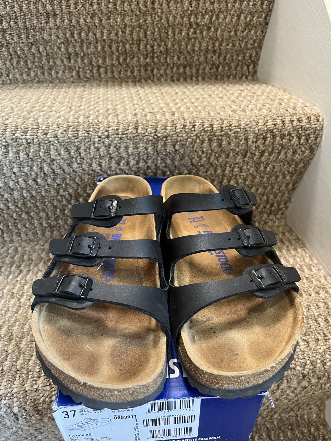 Birkenstock Florida BS Black Sandals - Size 37