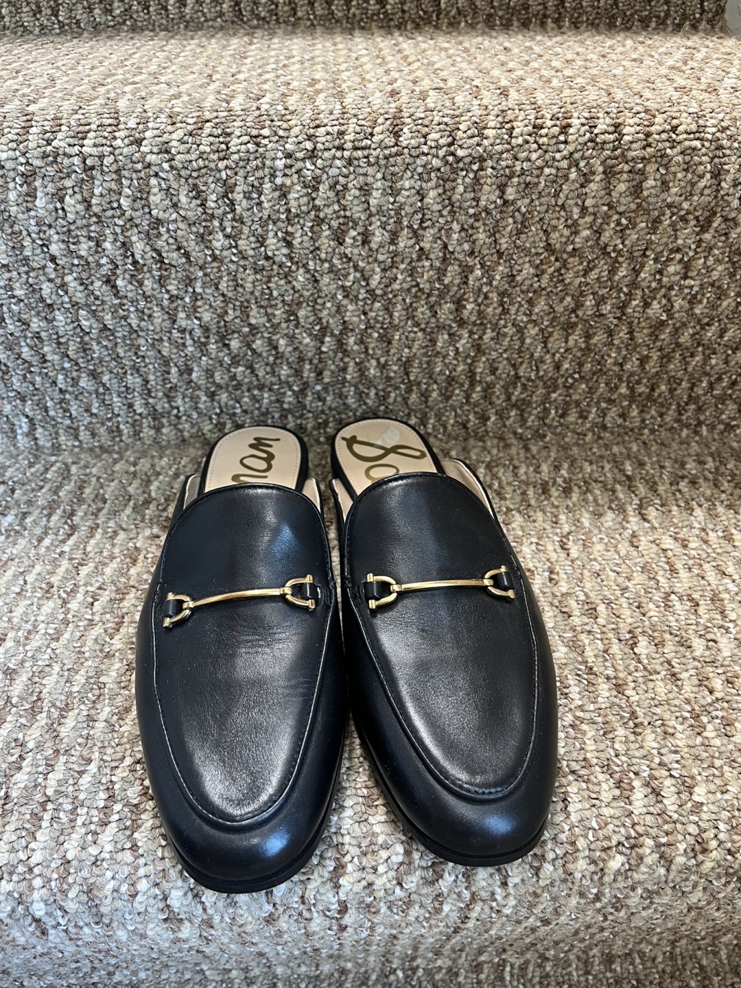 Sam Edelman Black Leather Mules