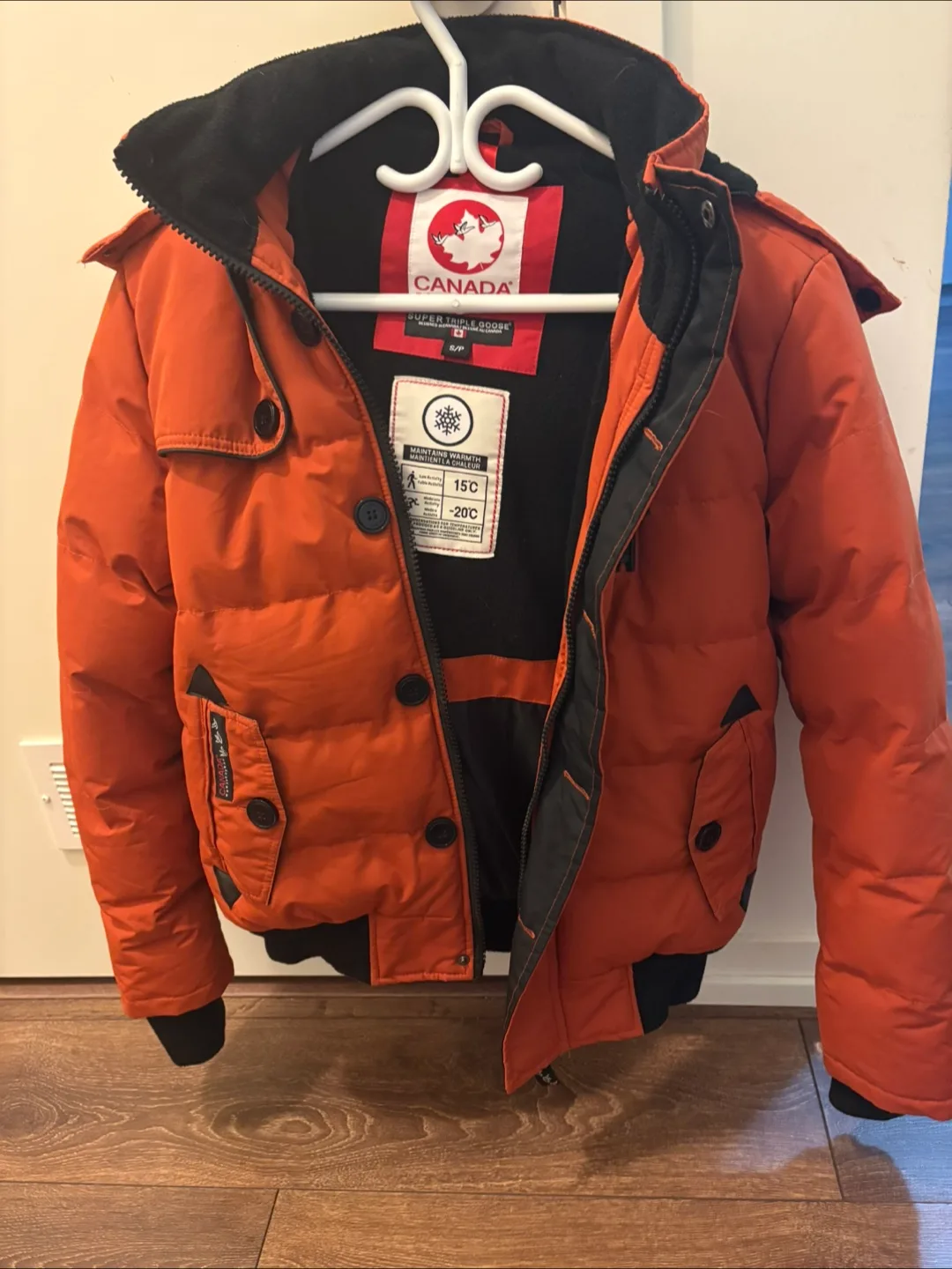 Canada Weather Gear Orange Puffer Jacket S/P image indicator(2)