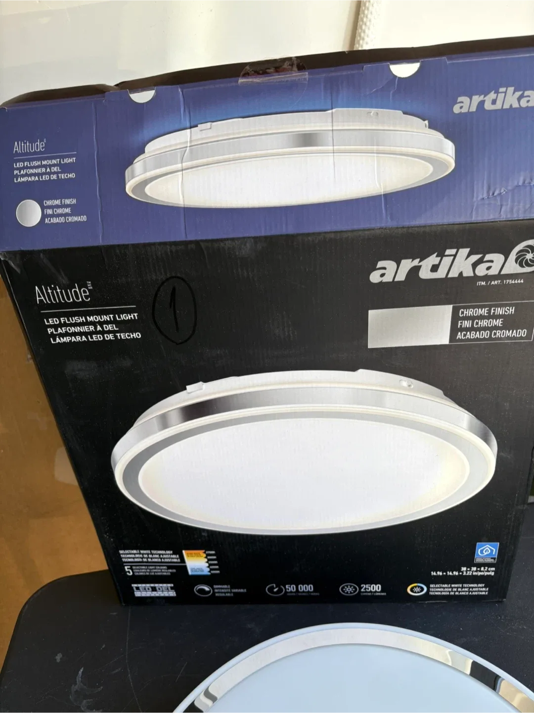 Artika Altitude LED Ceiling Light 38 cm – Chrome image indicator(6)