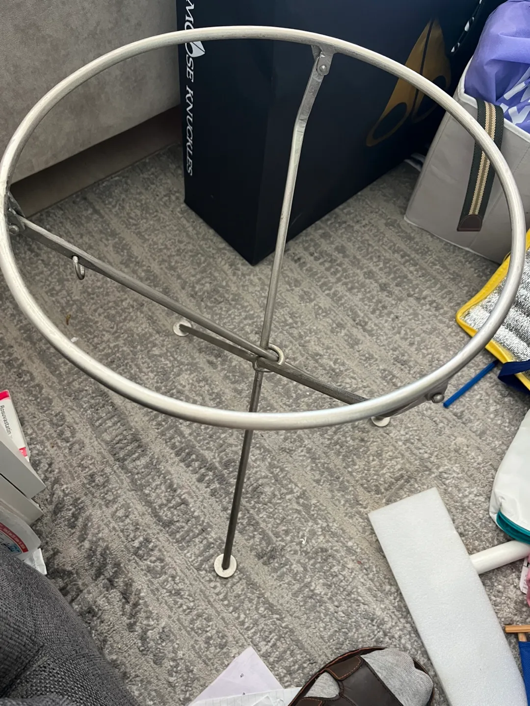 Silver Metal Round Folding Tray Table - NEW image indicator(8)