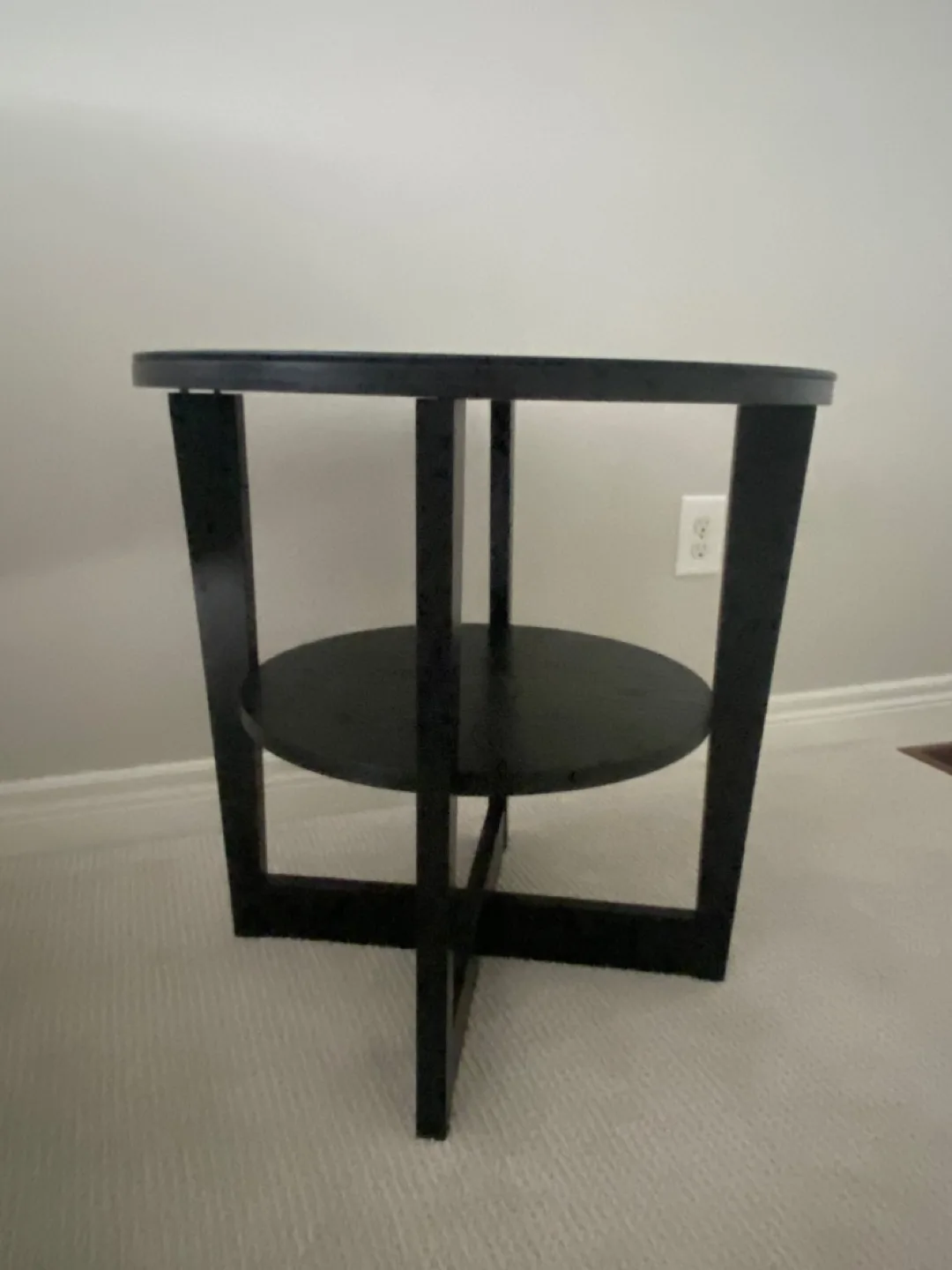 IKEA VEJMON Side Table - Black-Brown