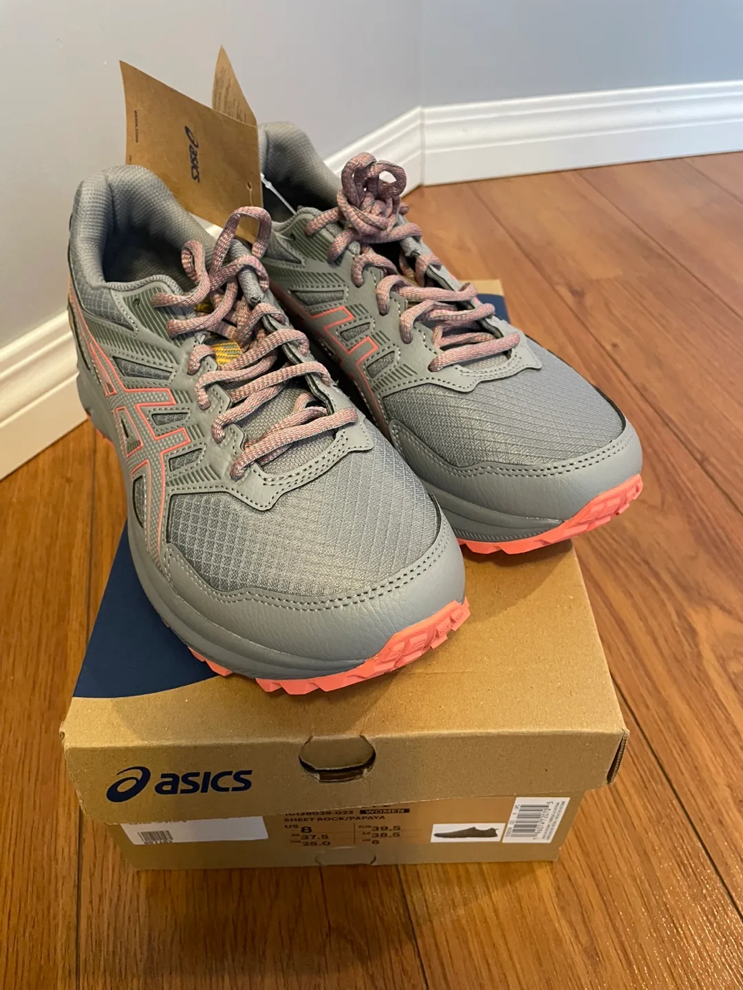 Asics Trail Scout 2 Women's US 8 Grey/Coral - New in Box thumbnail