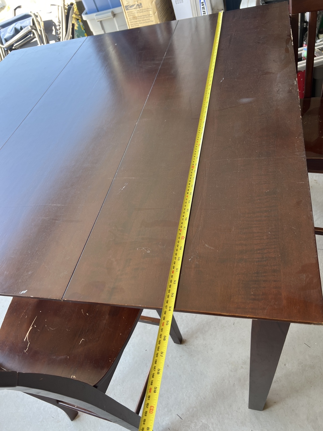 Dark Brown Dining Table with 6 Chairs - photo 3