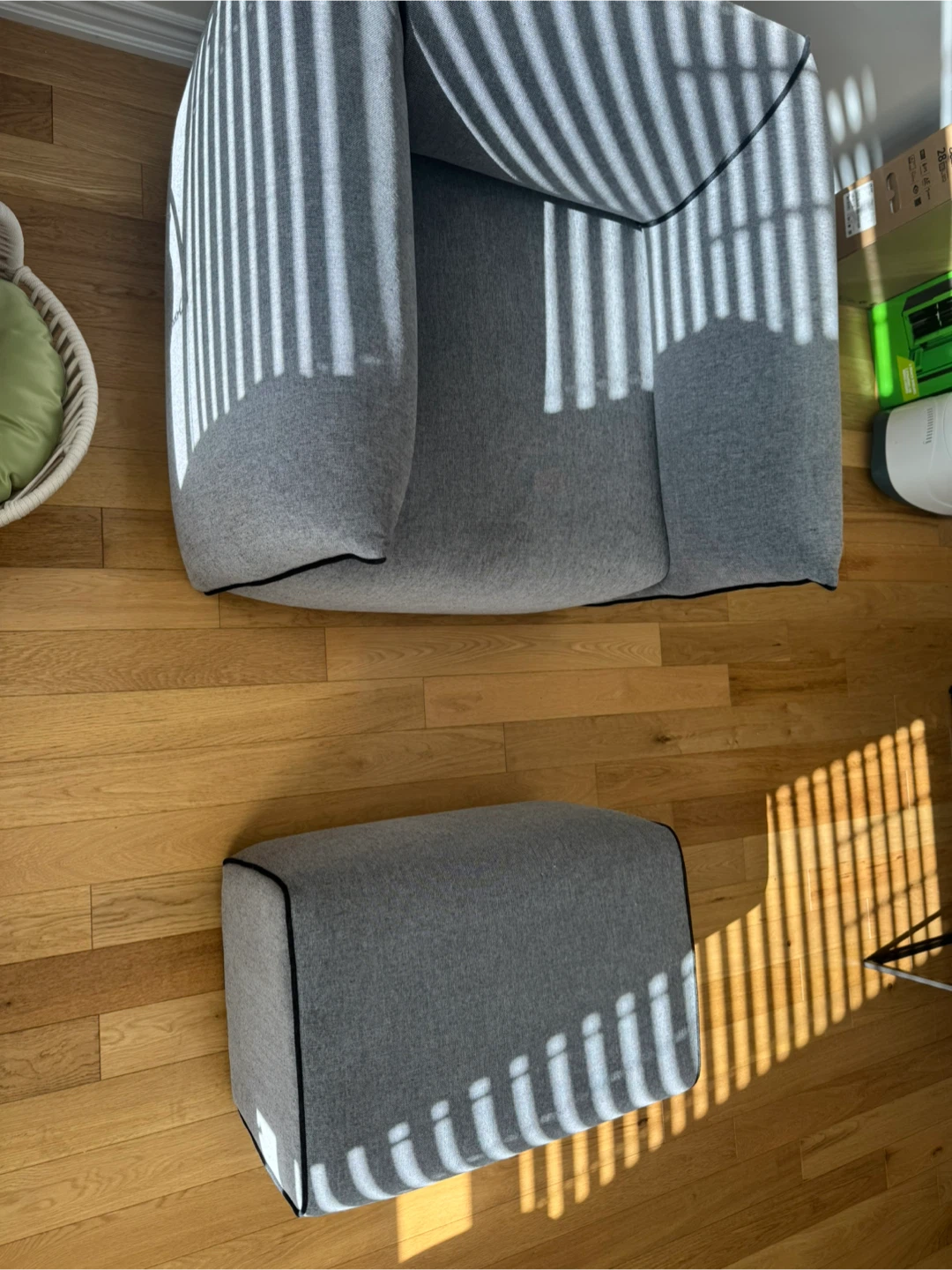 Grey Armchair and Ottoman Set - photo 3