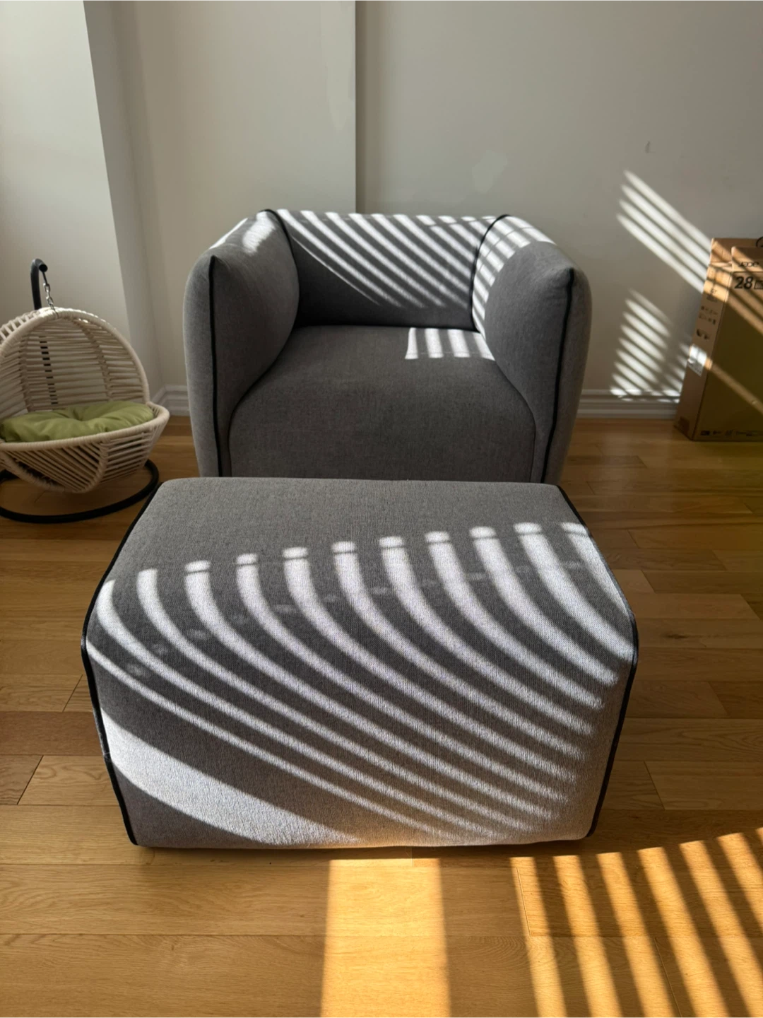 Grey Armchair and Ottoman Set - photo 5